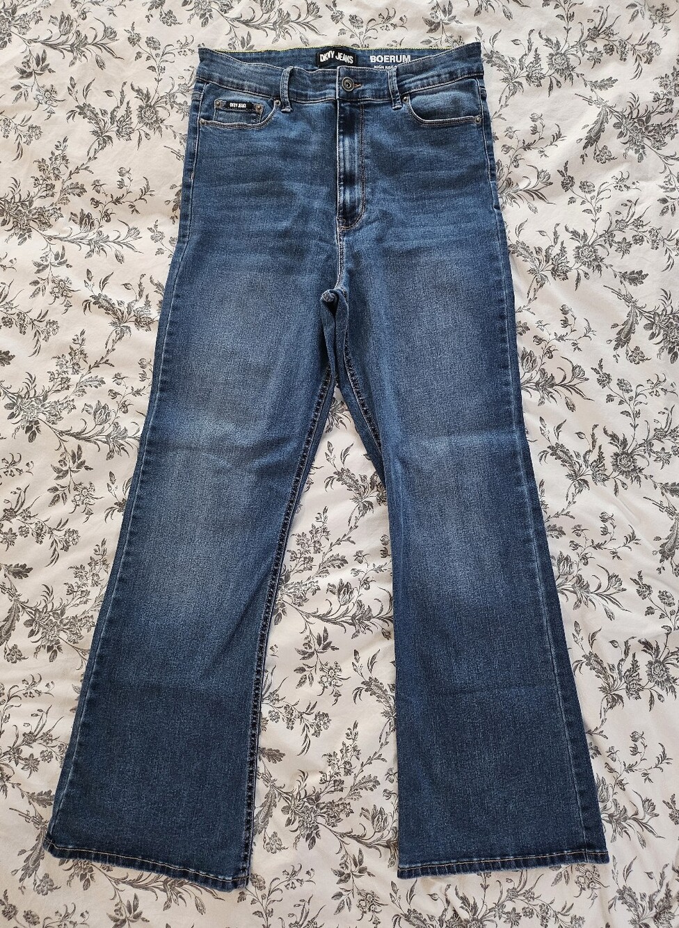Dark Blue Women's Flair-Leg Jeans